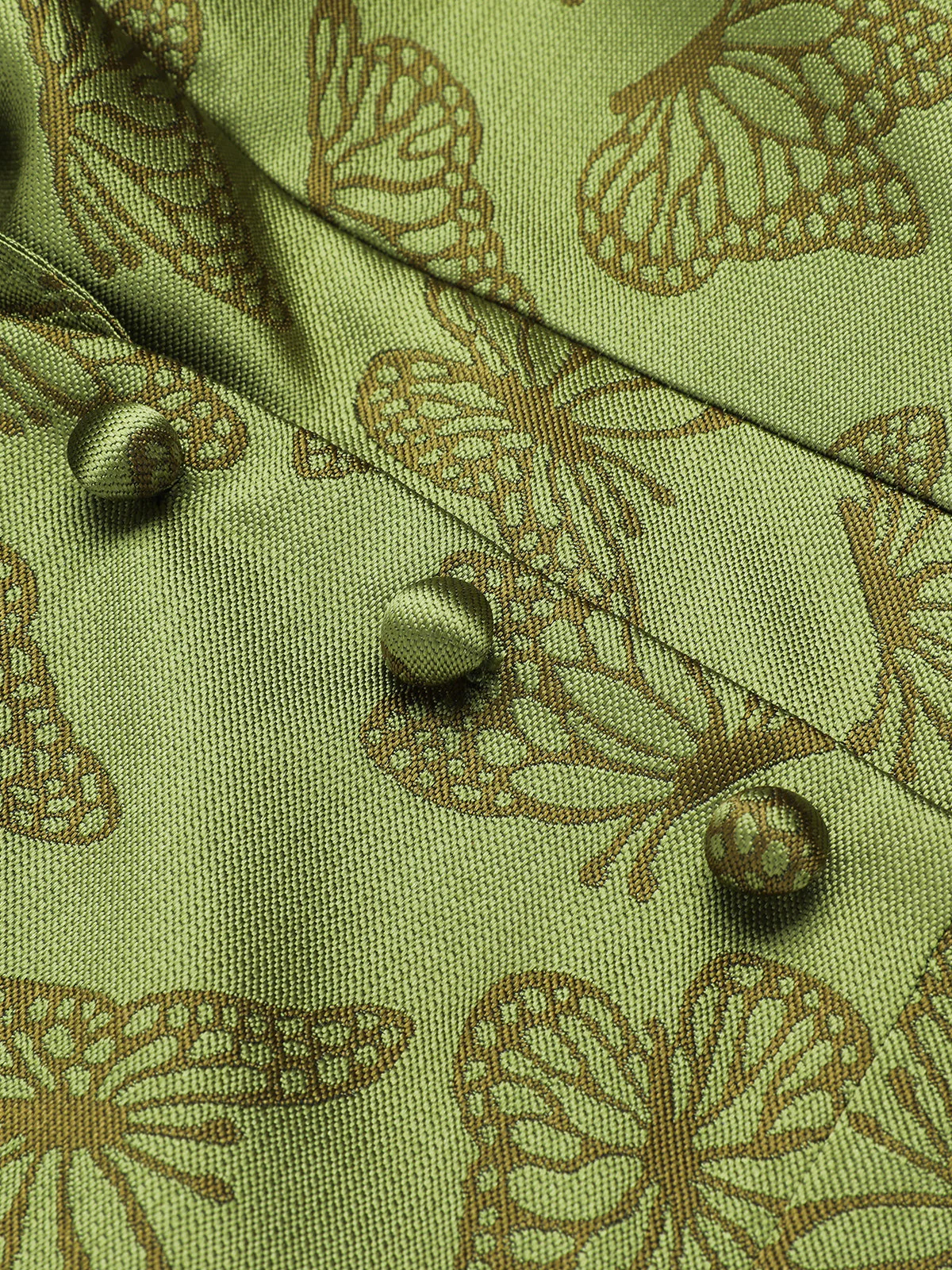 1950ER GRÜNES SCHULTERFREIES VINTAGE Schmetterling KLEID - Image 9