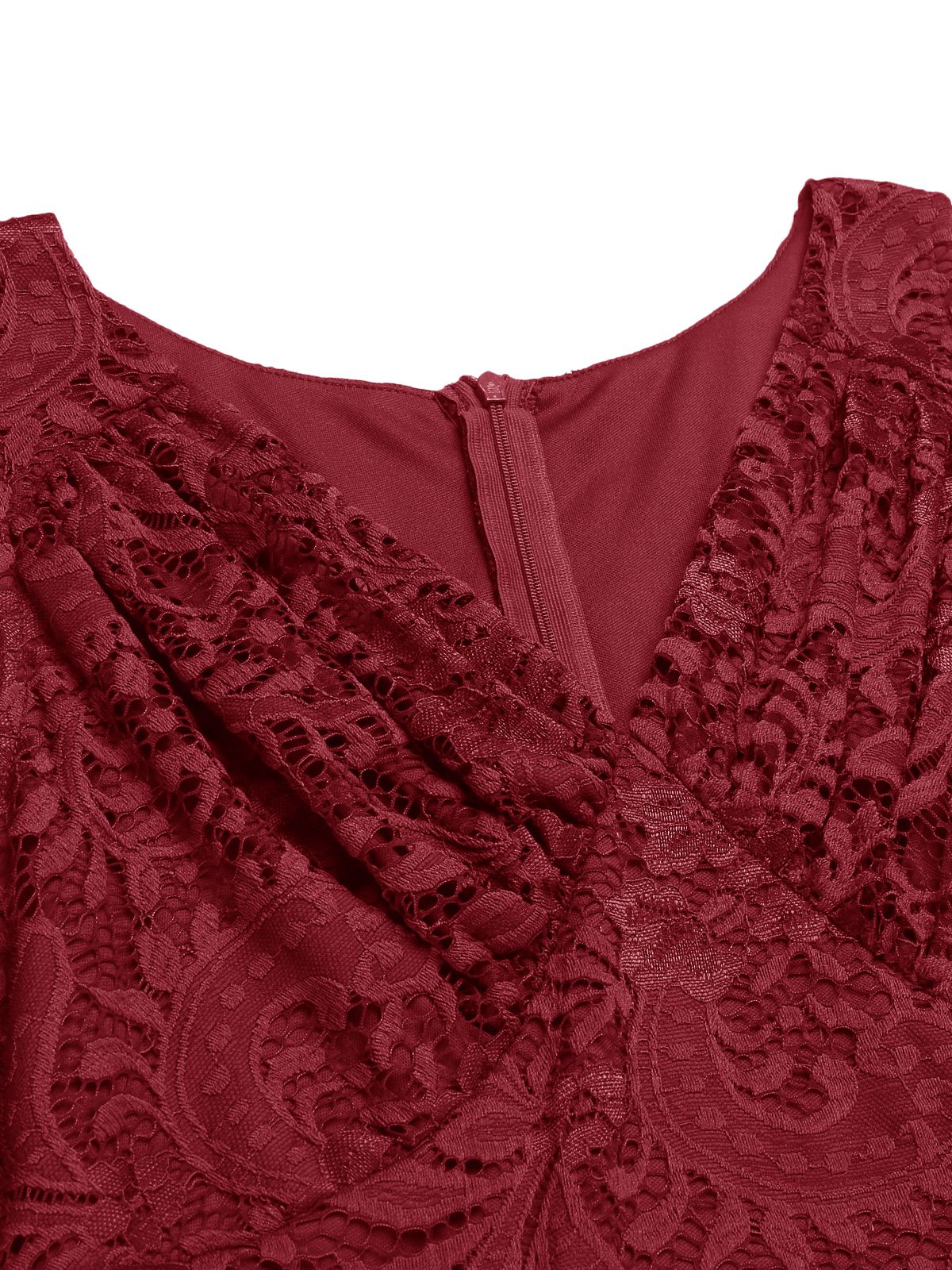 Rosa 1950ER SPITZE BLUMEN SWING KLEID - Image 19