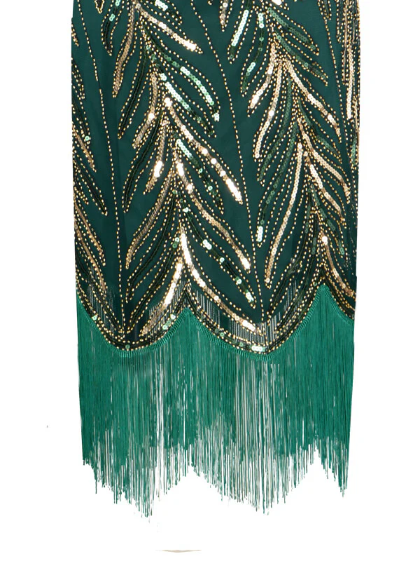 Gold 1920ER FRANSEN PAILLETTEN PARTY KLEID - Image 12