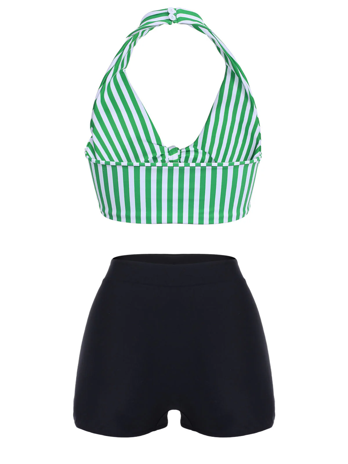 GRÜNES HALFTER STREIFEN BIKINI SET - Image 5