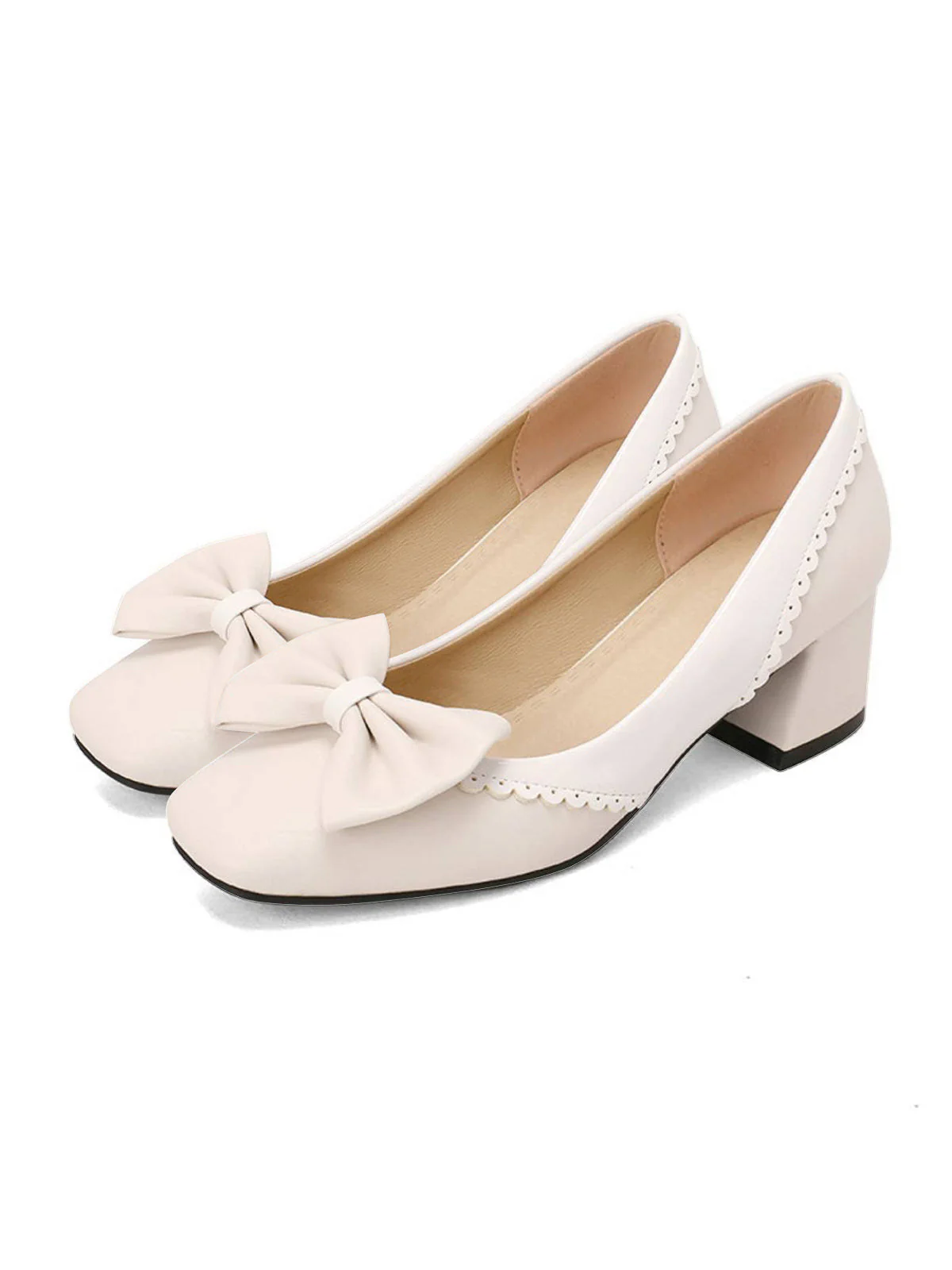 Gelb RETRO MARY JANE HIGH HEEL SCHUHE - Image 4