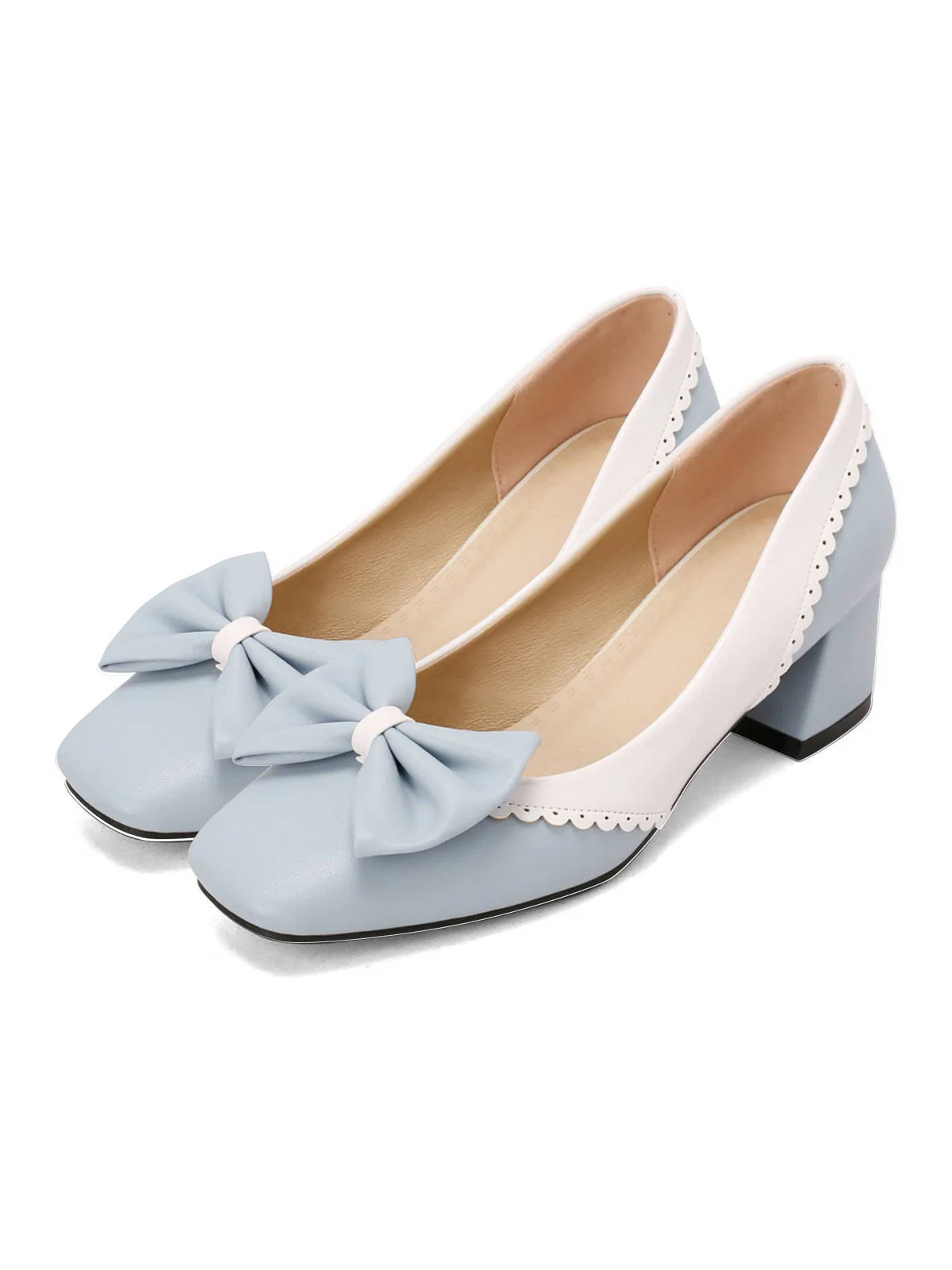 Elfenbein RETRO MARY JANE HIGH HEEL SCHUHE - Image 6