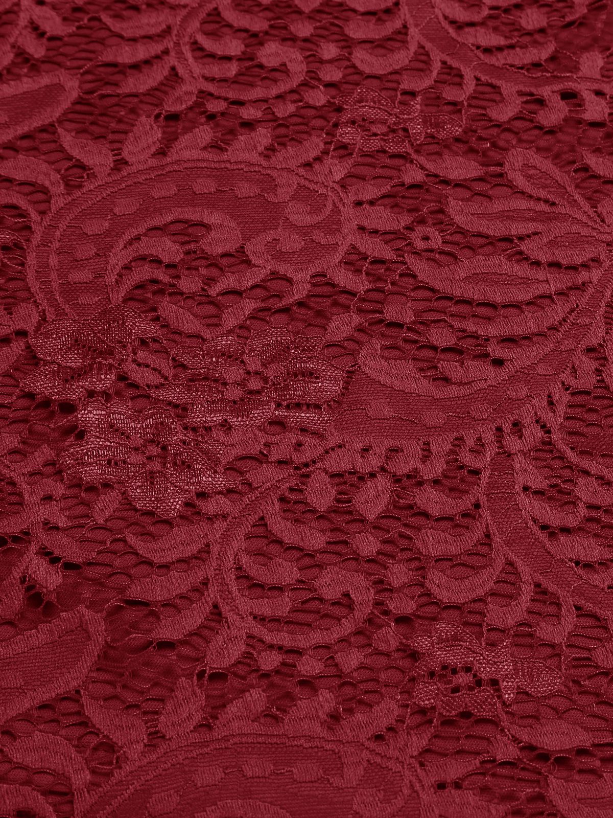 Rot 1950ER SPITZE BLUMEN SWING KLEID - Image 8