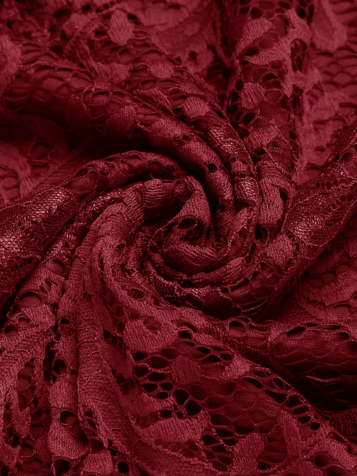 Rot 1950ER SPITZE BLUMEN SWING KLEID - Image 11