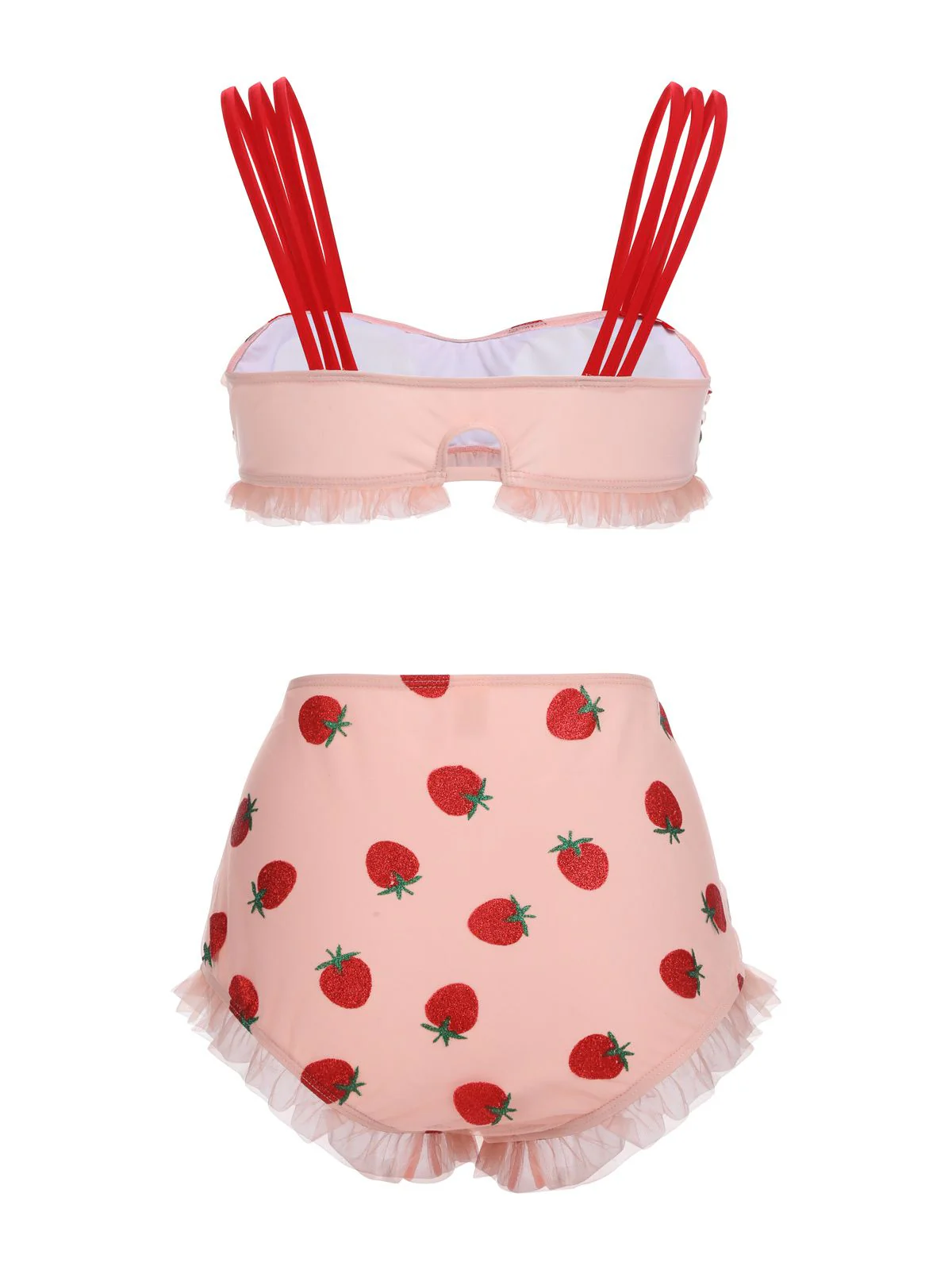 1950er Spitze Erdbeere Cami Tankini Set - Image 5