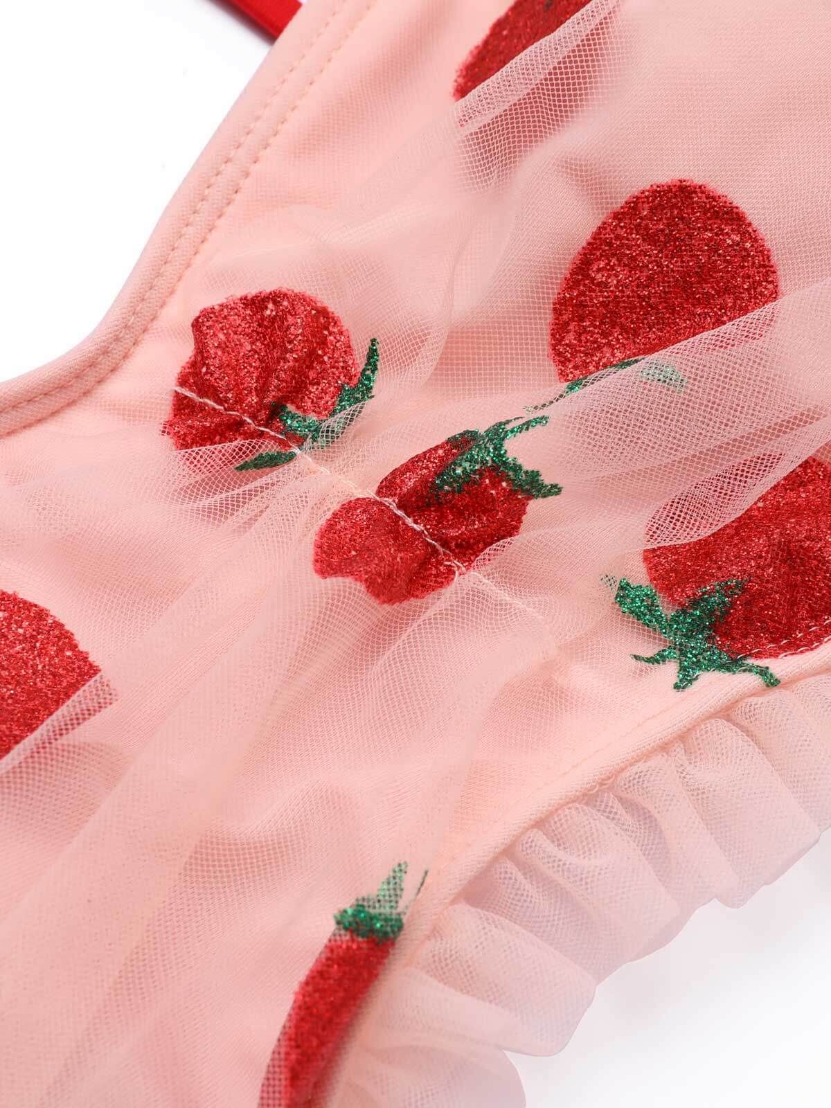 1950er Spitze Erdbeere Cami Tankini Set - Image 6
