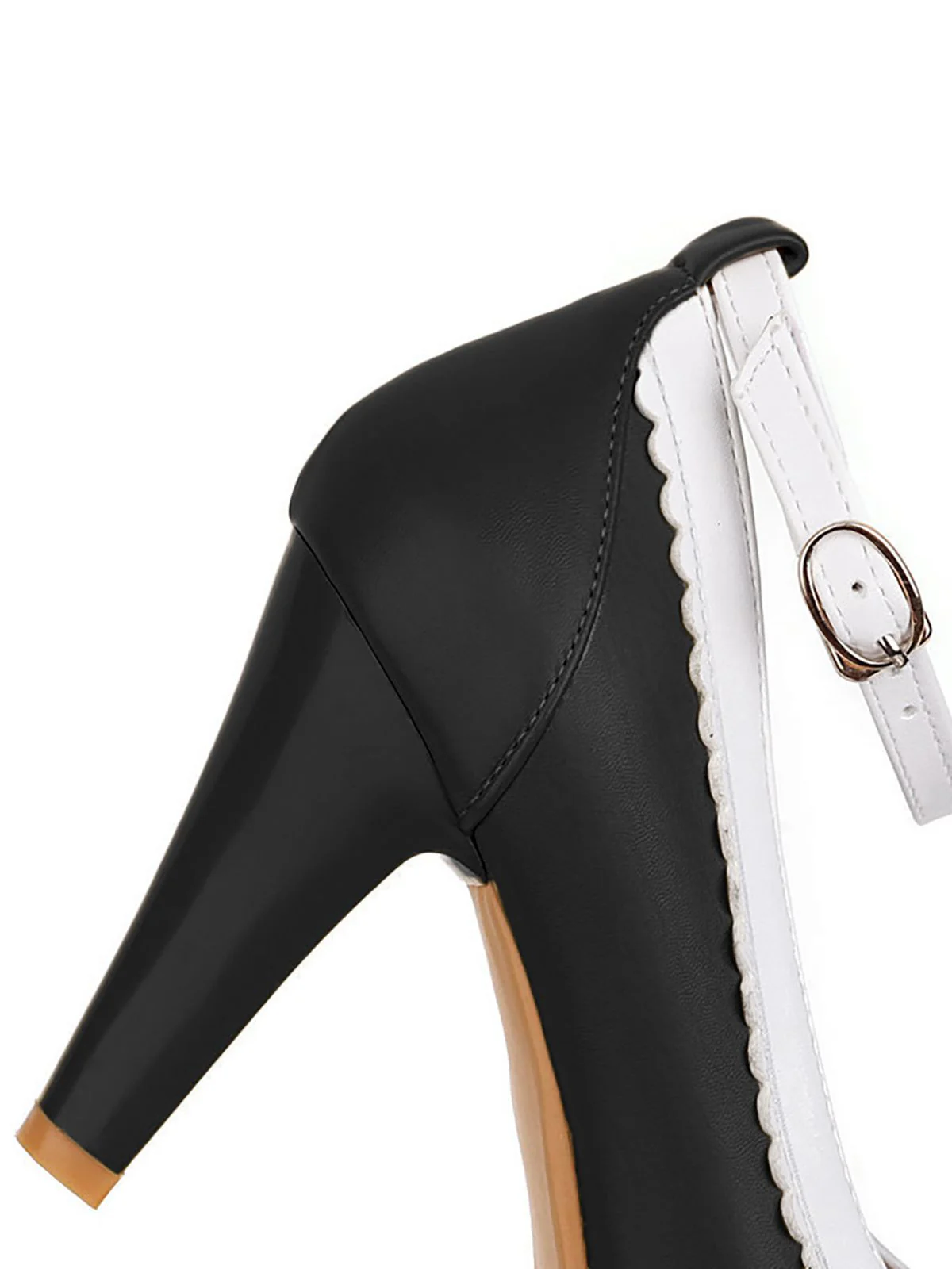 Aprikose VINTAGE ROUND HOHE ABSATZ SCHUHE - Image 9